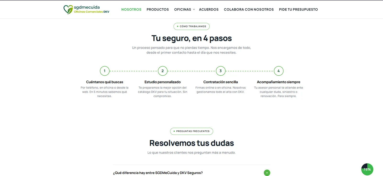 SGD Me Cuida, pantalla 3